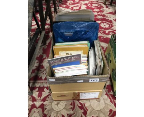 A collection of Commonwealth stamps in folders, stock books &amp; loose including Australia, Tuvalu, Kiribat etc. &amp; a qua