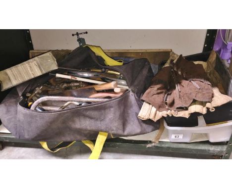 A large quantity of tools and 2 tool bags.