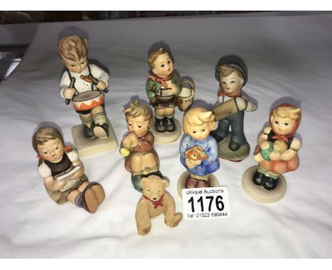 7 Goebel/Hummel figures &amp; a Teddy Bear