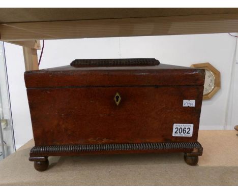 A superb quality Georgian tea caddy complete with mixing bowl.