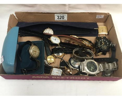 A mixed lot of watches including Casio, Buler, Orion, Lorus etc.,