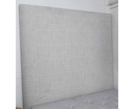 HEADBOARD, light grey upholstered of large size, 190cm x 230cm H.