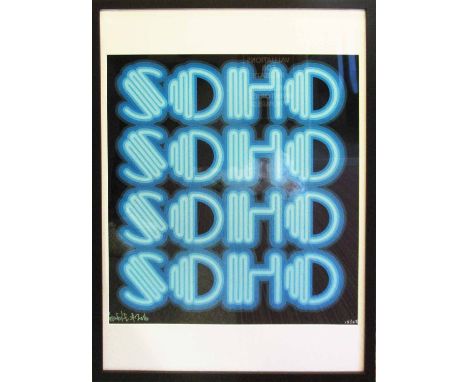 BEN EINE 'Soho', 2016, silkscreen print, limited edition of 25, signed, dated and numbered, 76cm x 56cm, framed and glazed. (