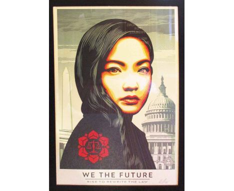 SHEPARD FAIREY (American) 'We the future - Amanda N. Nguyen', 2018, lithograph, created for the Amplifier Foundation, signed 