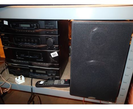 Samsung stereo CD music centre with speakers CONDITION REPORT: All electrical items in this lot have been PAT tested for safe