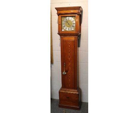 A Thirty Hour Longcase Clock, mid 18th century, 10'' square brass dial, signed Daniel Dalton, Church Lawford, single hand, in