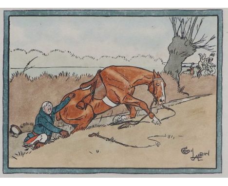 After Cecil Aldin (1870-1935)Three hunting printscoloured lithographs, 31cm by 39cm (3)