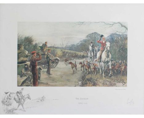 After Charles 'Snaffles' Johnson Payne (1884-1967) "The Season 1930-40" Signed, colour print, 49cm by 65cmFrom a Private Norf