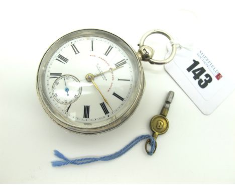 J.G. Graves Sheffield The Express English Lever; A Chester Hallmarked Silver Cased Openface Pocketwatch, the signed (cracked)
