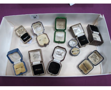 Ten Assorted Vintage Ring Boxes. [756792]