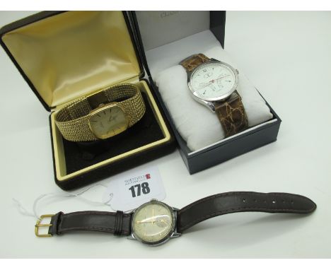 J.W. Benson London; A Vintage Gent's Wristwatch, a Swiss Emperor gilt metal gent's Wristwatch, and another. (3) 