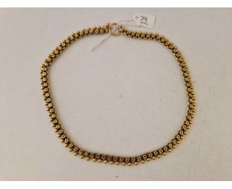 A Victorian choker necklace 15ct gold 18 inch 27.5 gms