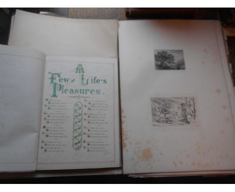 THE ETCHING CLUB   Etch'd Thoughts  1844, London, 60 etchings by T. Fearnley, T. Creswick, H.J. Townsend &amp; others, fol. o