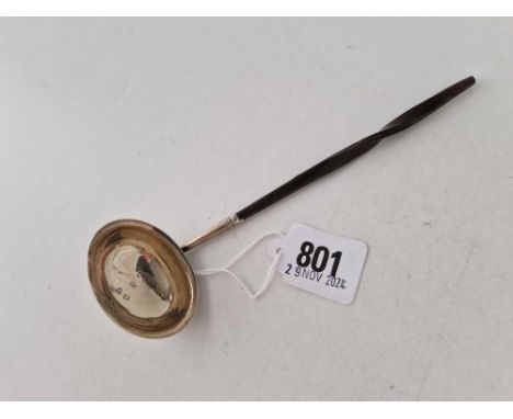 A small George III toddy ladle with whale bone handle, London 1809 by JS