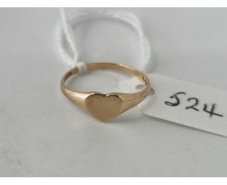 A heart ring 9ct size J