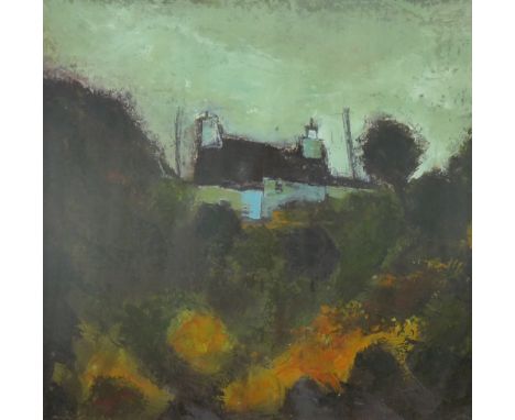 WILF ROBERTS coloured limited edition (7/20) print - farmstead, signed and entitled 'Ty Newydd', originally executed 2003, 30