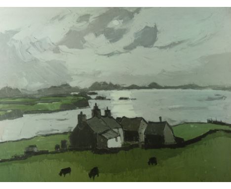 SIR KYFFIN WILLIAMS RA coloured limited edition (114/150) print - Penrhyn Du, Aberffraw, signed in full, 59 x 74 cms