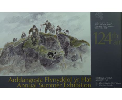 SIR KYFFIN WILLIAMS RA two Royal Cambrian Academy exhibition posters - each depicting a print of Sir Kyffin Williams' work, 4