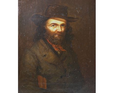 WILLIAM ROOS oil on canvas - portrait of Richard Robert Jones (Dic, Aberdaron) 1780-1843, a legendary character from the Aber