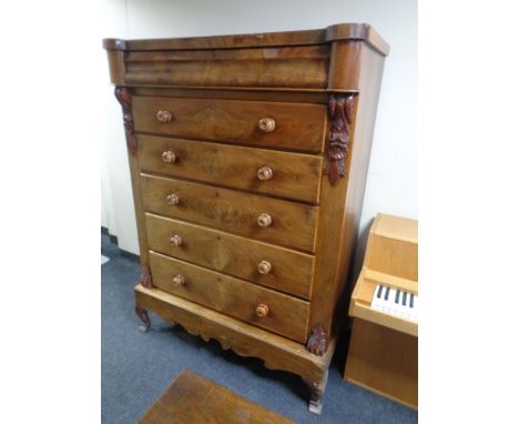 A Victorian mahogany Scotch chest