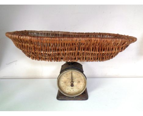 A set of Salter Hughes no.48B baby weighing scales.