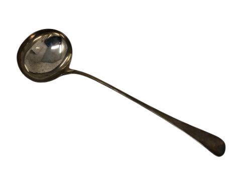 A George III silver soup ladle, London 1791 length 34cm CONDITION REPORT: 151.7g. 