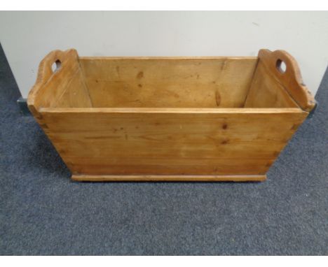 An antique pine trough.