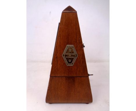 A mahogany cased Metronome De Maelzel.