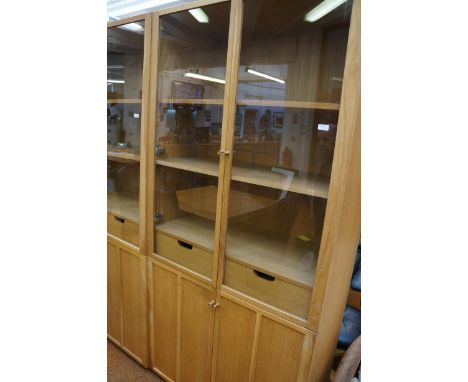 Light oak display cabinet (one piece-very heavy)