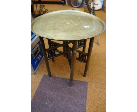 North African brass top table