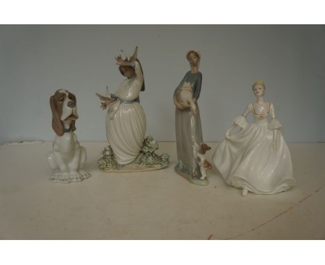 2 Lladro, 1 Nao &amp; 1 coalport figurines