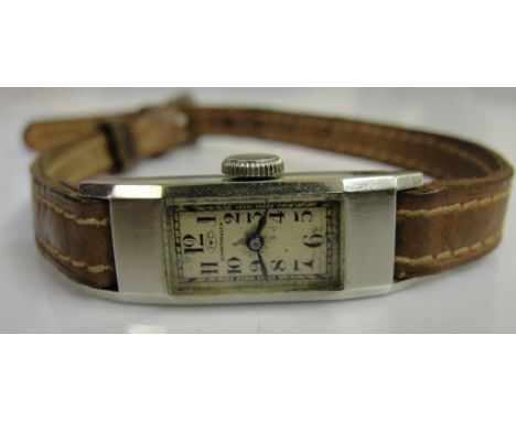 An 18k IWC ladies wristwatch, IWC Schaffhausen to dial, c1930: Watch case HM 18k IWC probus scafusia, movement marked Interna