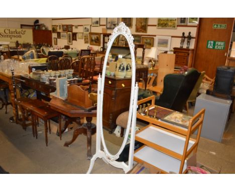 A French style and gilt decorated cheval mirror AF 
