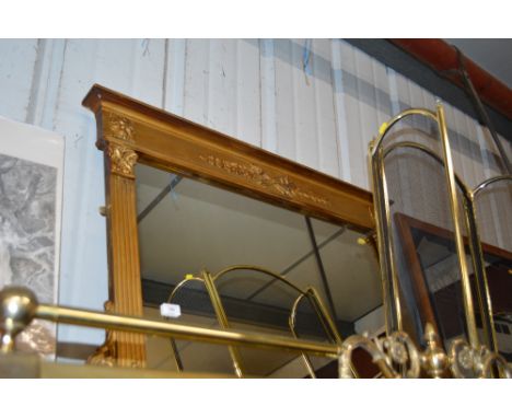 A Regency style gilt framed overmantel mirror