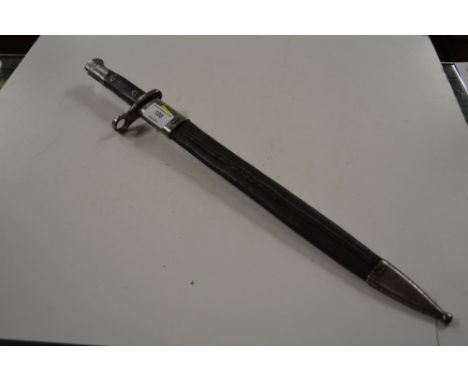 A Spanish bayonet with scabbard