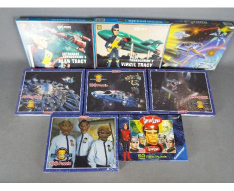 King ,Waddingtons, Gerry Anderson - Eight boxed 'Gerry Anderson' themed jigsaw puzzles. Lot includes King 100 piece Thunderbi