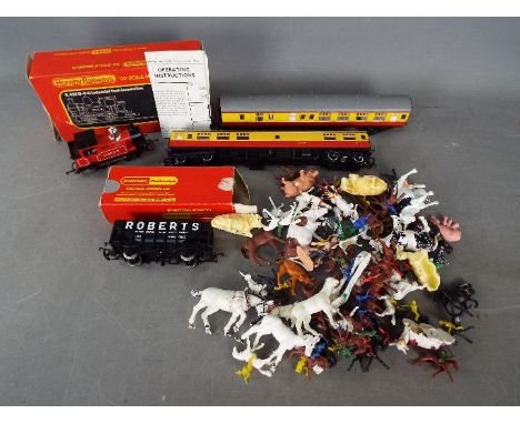 Hornby, Britains, Others - A boxed Hornby R455 0-4-0 OO gauge steam tank locomotive Op.No.25550 in red livery, with a boxed R