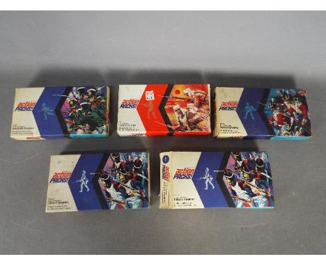 Timpo (Model Toys Ltd) - Five boxes of unpainted plastic toy soldiers from Model Toys Ltd(Timpo), mainly from their 'Battle o