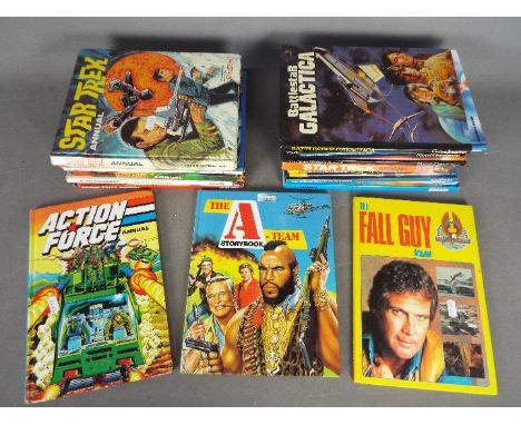 Marvel - Grandams - Odhams - A collection of 22 vintage TV series related annuals including Battlestar Galactica, The Fall Gu