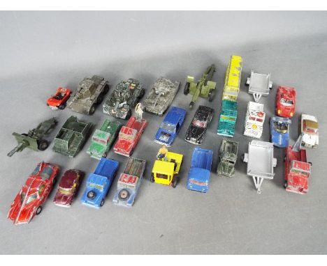 Dinky - Corgi - Britains - A collection of 27 loose play worn vehicles in mainly 1:43 scale including Dinky # 103 Spectrum Pa