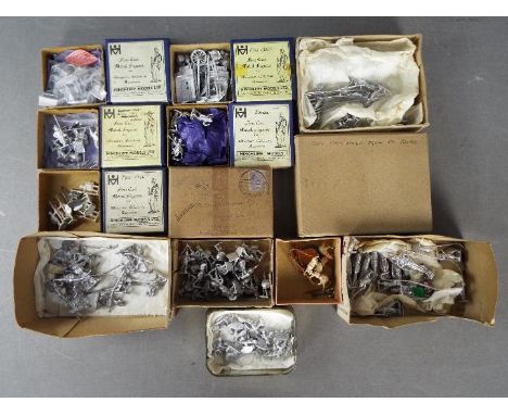 Hinchliffe - A collection of predominately unmade/ unpainted white metal 25mm and similar scale Wargaming figures and soldier