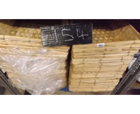 QTY OF BAMBOO STYLE MEDIUM HAMPER BASKETS   