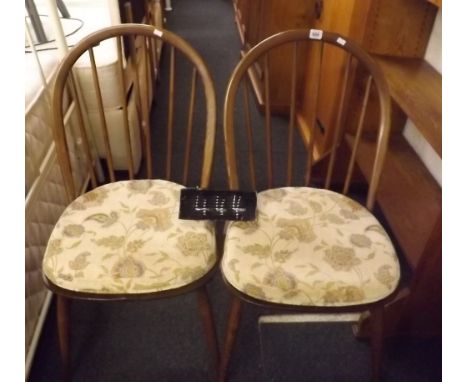 PAIR OF ERCOL STICK BACK CHAIRS     