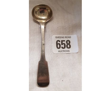 A WILLIAM IV NEWCASTLE SILVER SALT SPOON BY I.W