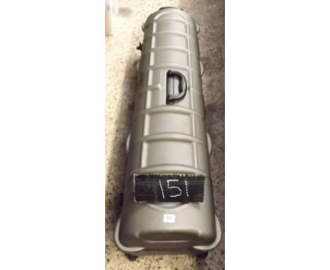 LARGE GREY RE-ENFORCED PLASTIC WHEELED TRUNK   