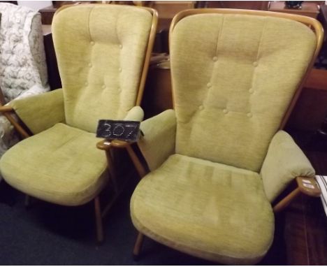 PAIR OF ERCOL WINDSOR FIRESIDE CHAIRS    