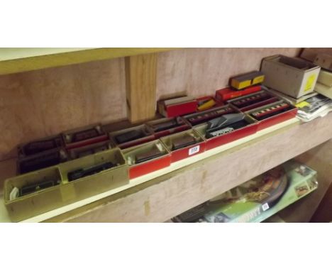 SHELF OF RAILWAY TRACK, STEAM ENGINE &amp; ROLLING STOCK  