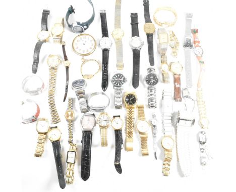 A collection of vintage and later wristwatches and a pocket watch. The mixed lot of wristwatches to include brands such as Se