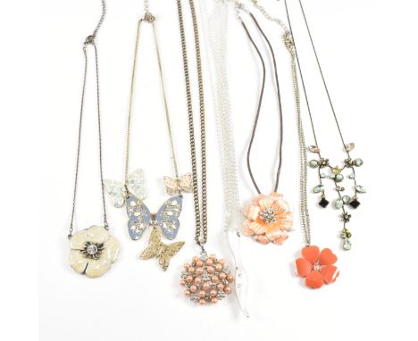 A large collection of modern costume jewellery. The necklaces and pendants to&nbsp;include gem set, diamantes, enamel, filigr