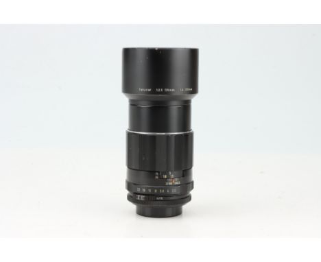 An Asahi. Opt. Co. Pentax Super-Multi-Coated Takumar 135mm f/2.5 Lens, black, body G, some light wear to paint, optics VG-E, 